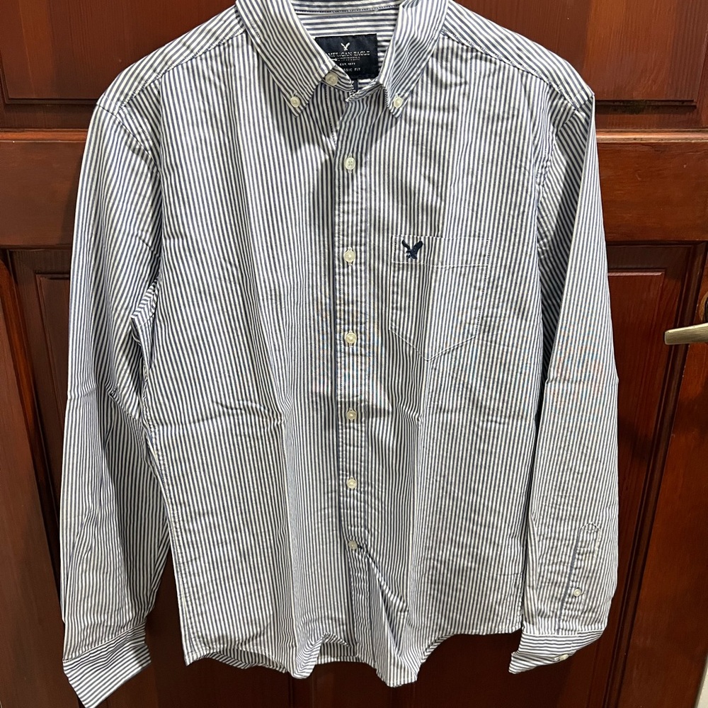Men's Striped Button-Down Shirt